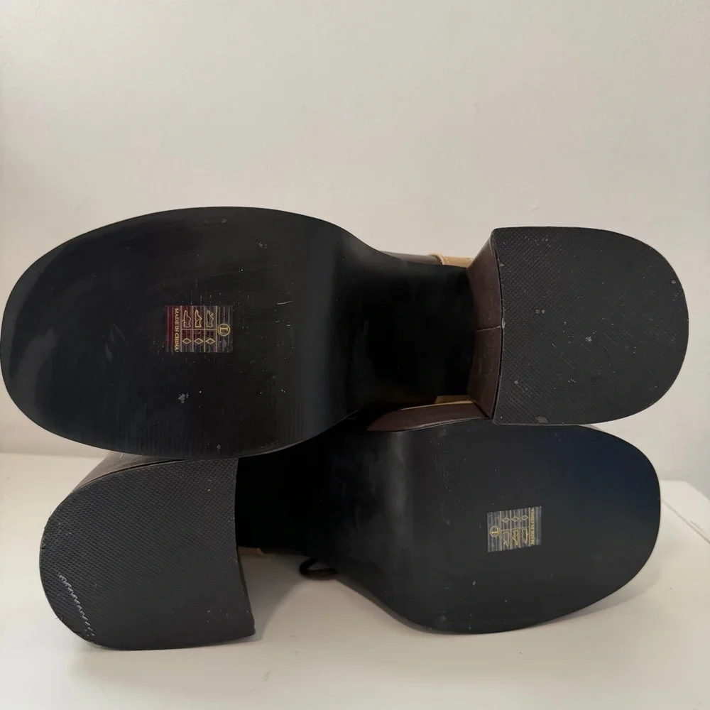 FUNTASMA JAZZ06 Men's Brown 3" Block Heel Platform Spectator Oxford Shoes 12-13 - Picture 7 of 11